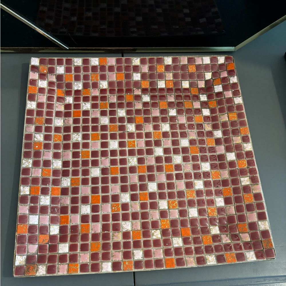 Vintage Mosaic Tile Tray Arts and Crafts MCM